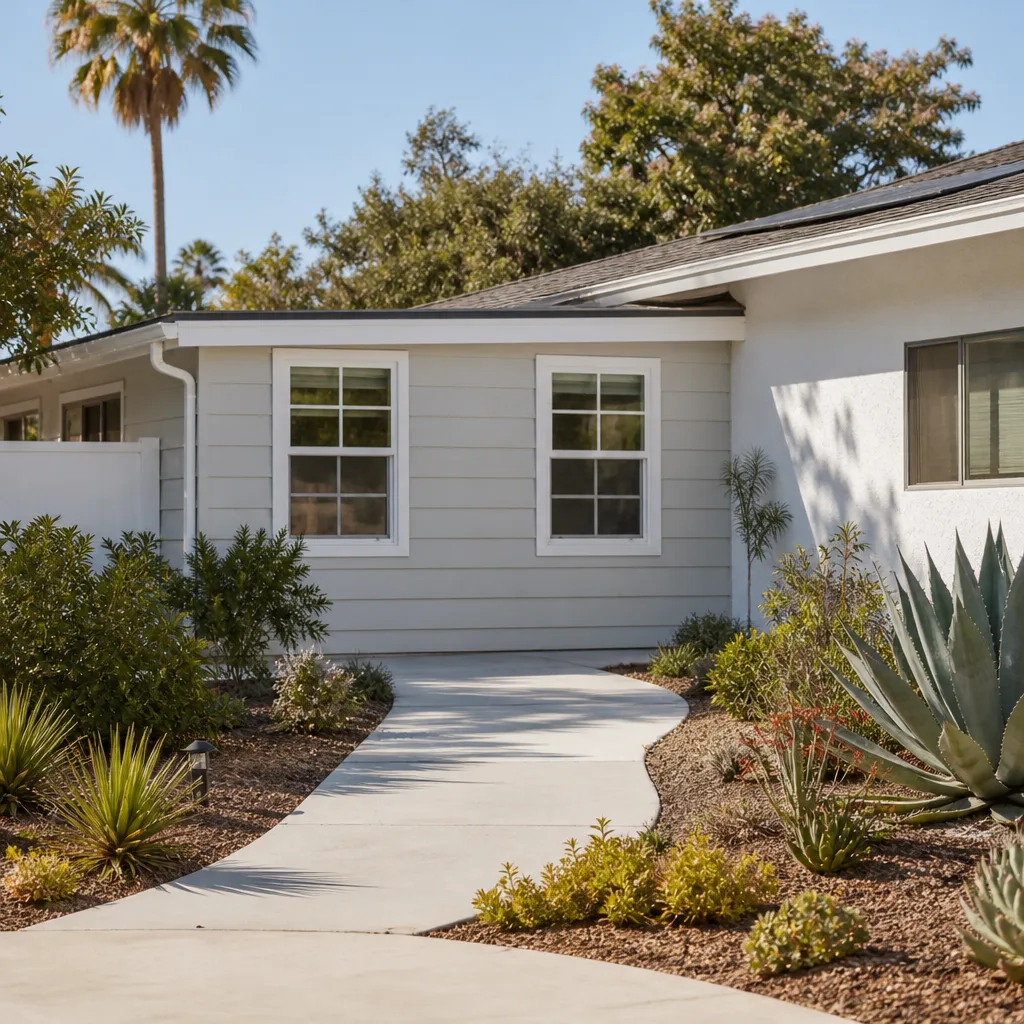 An attached garage converted into living space
